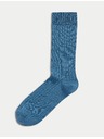 Marks & Spencer 1 par rebranih čarapa, s visokim udjelom egipatske pamuke Marks & Spencer plava
