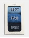 Marks & Spencer Čarape s natpisom "Best Dad Ever" i visokim udjelom pamuke, 3 para Marks & Spencer plava