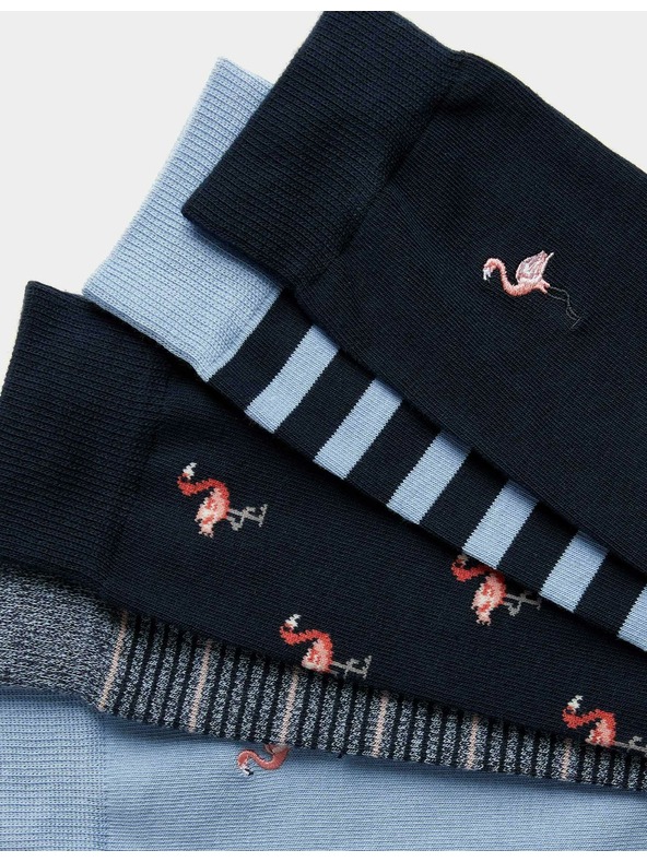 Marks & Spencer Cool & Fresh™ čarape s motivom flaminga, s visokim udjelom pamuke, 5 parova u pakiranju Marks & Spencer mornarsko plava