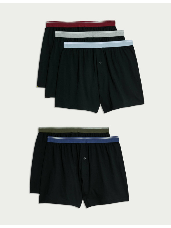 Marks & Spencer Jersey bokserice od čiste pamuke s Cool & Fresh™ tehnologijom, 5 kom u pakiranju Marks & Spencer crna