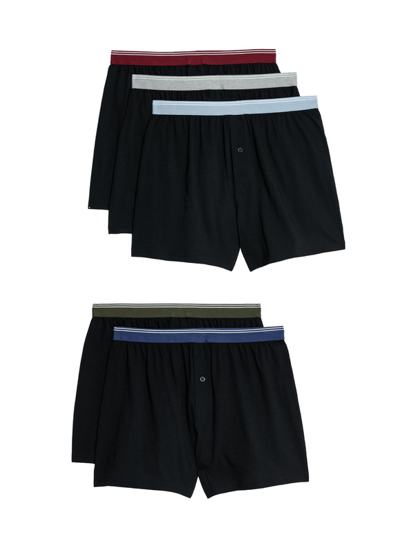 Marks & Spencer Jersey bokserice od čiste pamuke s Cool & Fresh™ tehnologijom, 5 kom u pakiranju Marks & Spencer crna