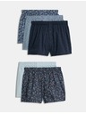 Marks & Spencer Tkane cvjetne bokserice s tehnologijom StayNew™, od čistog pamuka, 5 komada u pakiranju Marks & Spencer mornarsko plava