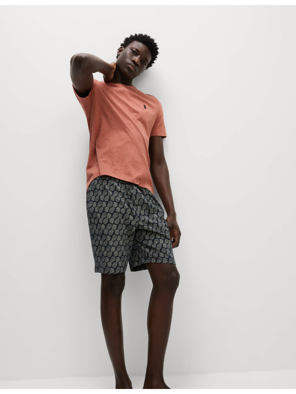 Marks & Spencer Pidžama set od čistog pamuka isprintana ananasima Marks & Spencer mornarsko plava