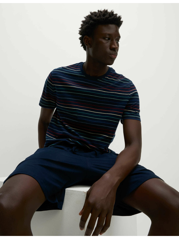 Marks & Spencer Prugasti pidžama set od čistog pamuka Marks & Spencer mornarsko plava