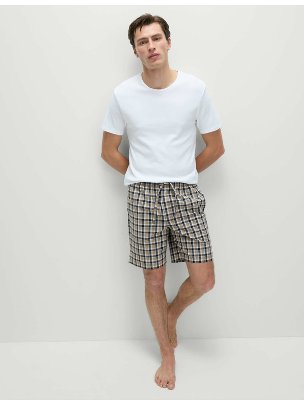 Marks & Spencer 2 pidžama kratke hlače od čistog pamuka s printom Marks & Spencer mornarsko plava