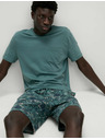 Marks & Spencer Pidžama set od čistog pamuka s printom palmi Marks & Spencer zelena