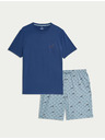 Marks & Spencer Pidžama set s motivom ronioca, od čistog pamuka Marks & Spencer plava