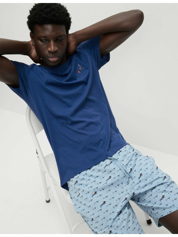 Marks & Spencer Pidžama set s motivom ronioca, od čistog pamuka Marks & Spencer plava