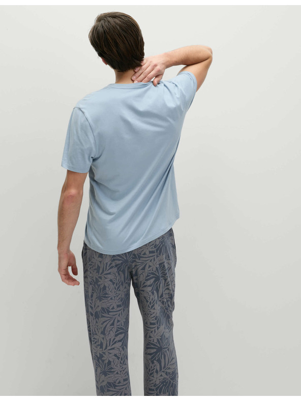 Marks & Spencer Pidžama set od čistog pamuka s printom palmi Marks & Spencer plava