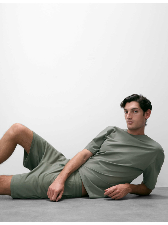 Marks & Spencer Pidžama kratke hlače od pamuka Supima® i modala Marks & Spencer zelena