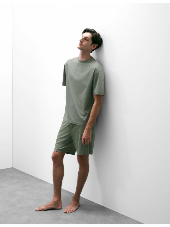 Marks & Spencer Pidžama kratke hlače od pamuka Supima® i modala Marks & Spencer zelena