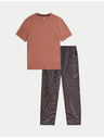 Marks & Spencer Pidžama set od čistog pamuka s geometrijskim printom Marks & Spencer narančasta
