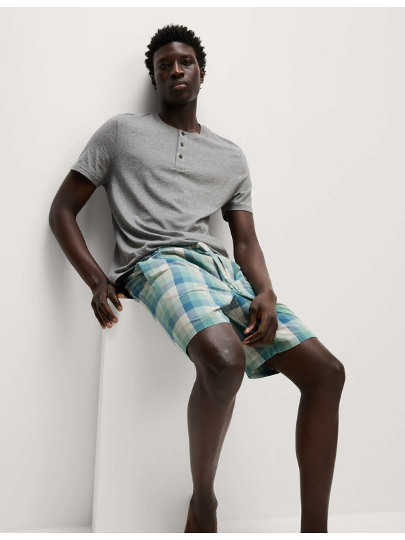 Marks & Spencer Karirana pidžama ombre set od čistog pamuka Marks & Spencer siva