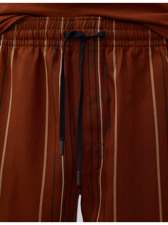 Marks & Spencer Prugaste pidžama hlače od čistog lyocella Marks & Spencer smeđa