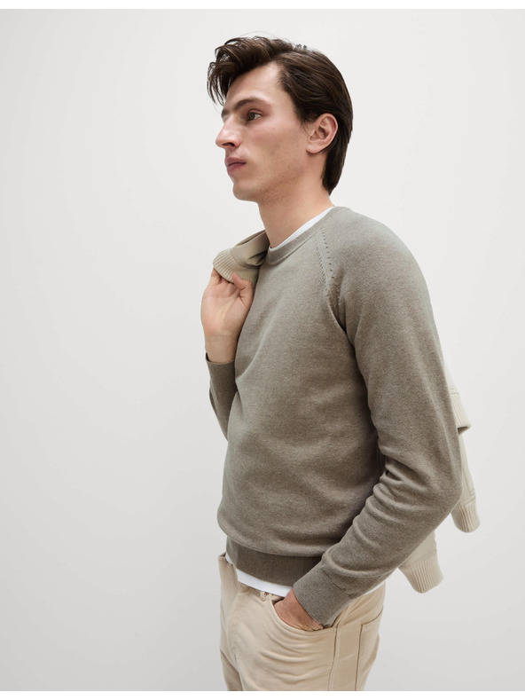 Marks & Spencer Džemper od čistog pamuka, s izrezom prema vratu Marks & Spencer bež