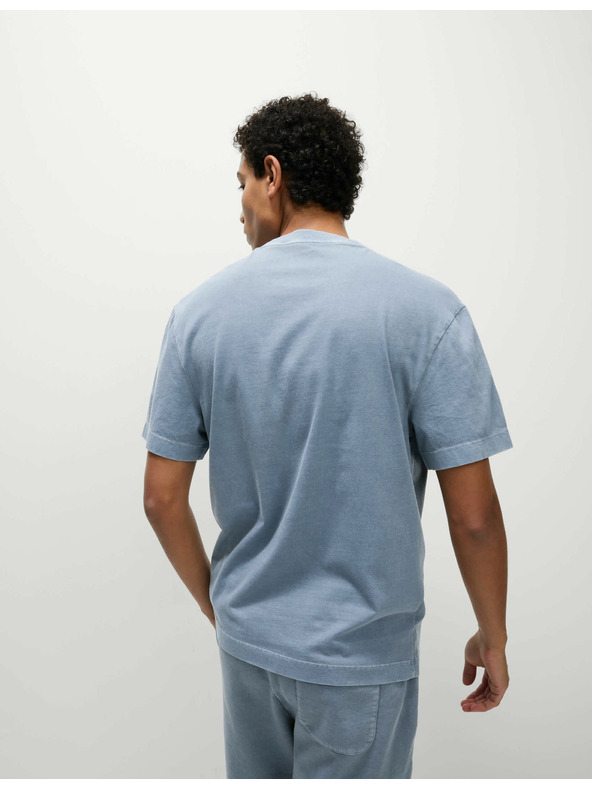 Marks & Spencer Obojana majica od čistog pamuka Marks & Spencer plava