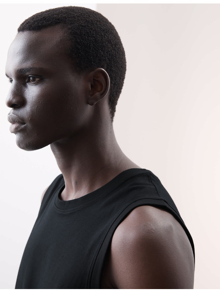 Marks & Spencer Топ na bretele od čistog Supima® pamuka s izrezom oko vrata Marks & Spencer crna