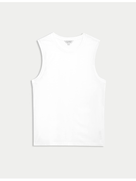 Marks & Spencer Топ na bretele od čistog Supima® pamuka s izrezom oko vrata Marks & Spencer bijela