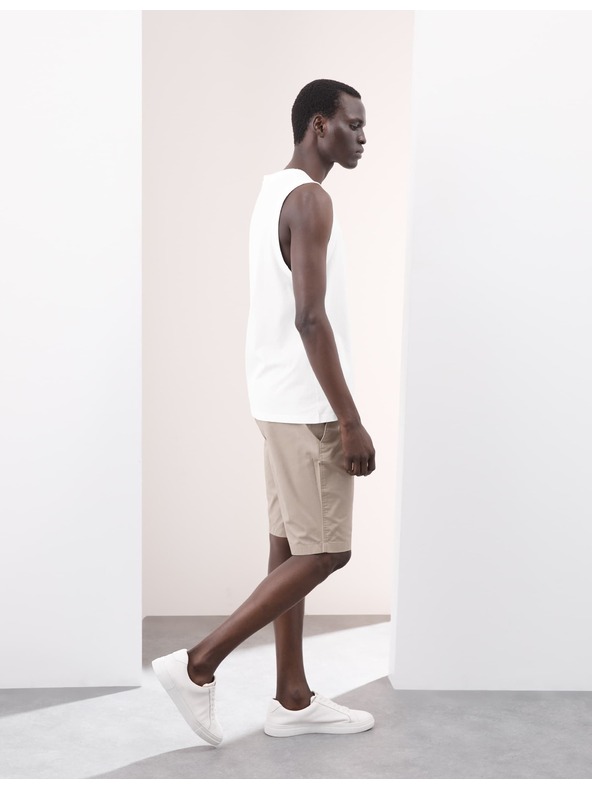 Marks & Spencer Топ na bretele od čistog Supima® pamuka s izrezom oko vrata Marks & Spencer bijela