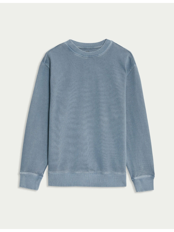 Marks & Spencer Obojana dukserica od čistog pamuka Marks & Spencer plava