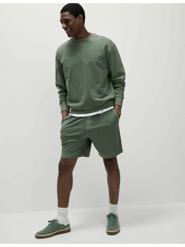 Marks & Spencer Obojana dukserica od čistog pamuka Marks & Spencer zelena