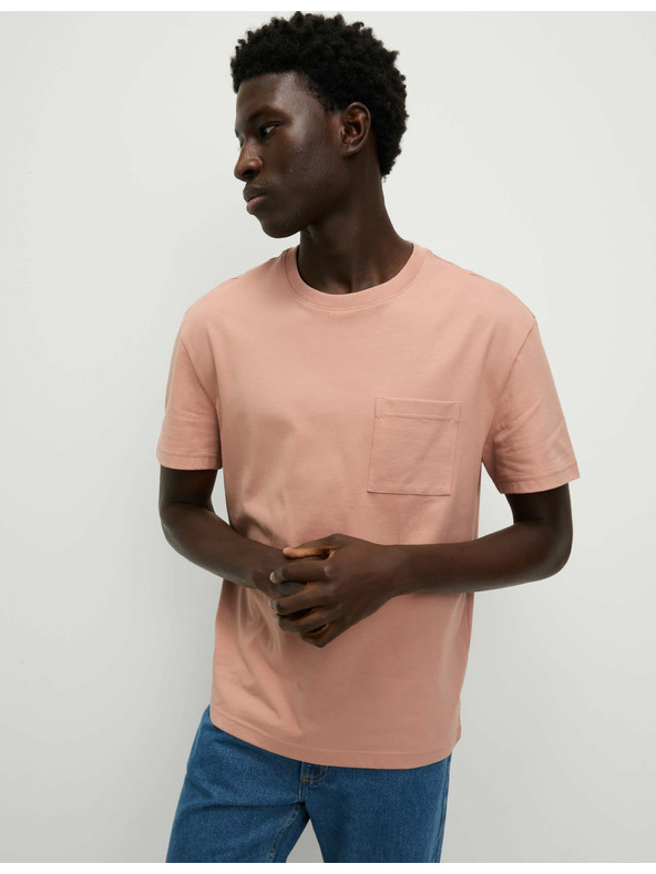 Marks & Spencer Majica srednje debljine od čistog pamuka s džepom Marks & Spencer narančasta