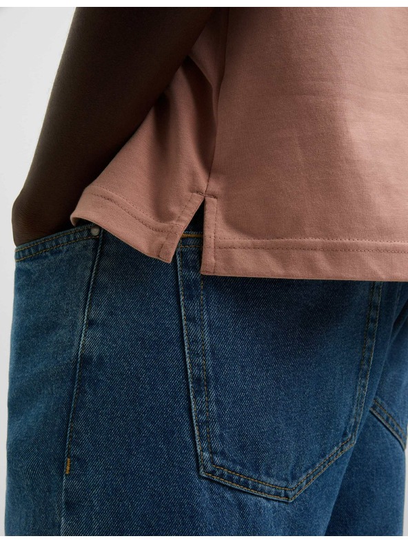 Marks & Spencer Majica srednje debljine od čistog pamuka s džepom Marks & Spencer narančasta