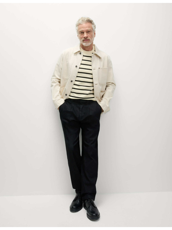 Marks & Spencer Prugasta majica s visokim udjelom pamuka Marks & Spencer krem