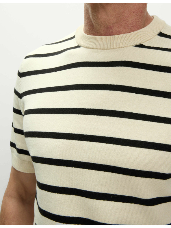 Marks & Spencer Prugasta majica s visokim udjelom pamuka Marks & Spencer krem