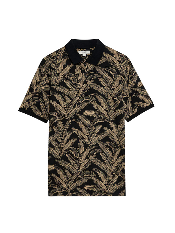 Marks & Spencer Polo majica od čistog pamuka s printom banana lista Marks & Spencer bež