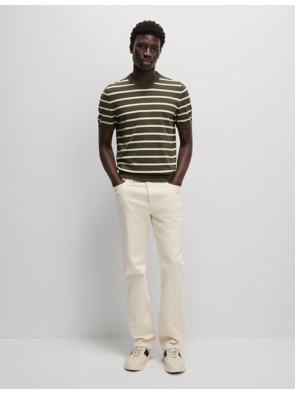 Marks & Spencer Prugasta majica s visokim udjelom pamuka Marks & Spencer zelena