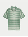 Marks & Spencer Prugasta polo majica s visokim udjelom pamuka Marks & Spencer zelena