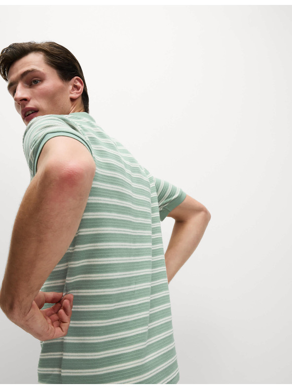 Marks & Spencer Prugasta polo majica s visokim udjelom pamuka Marks & Spencer zelena