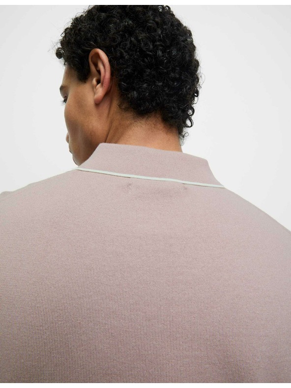 Marks & Spencer Pletena polo majica s pola zipom, s visokim udjelom pamuka Marks & Spencer smeđa