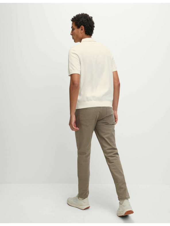 Marks & Spencer Pletena polo majica s pola zipom, s visokim udjelom pamuka Marks & Spencer krem