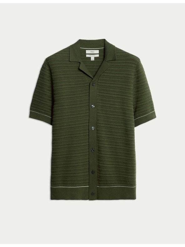 Marks & Spencer Pletena polo majica s teksturom i visokim udjelom pamuka Marks & Spencer zelena