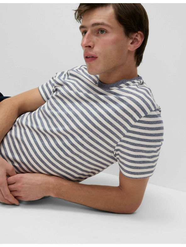 Marks & Spencer Prugasta majica od čistog pamuka Marks & Spencer plava