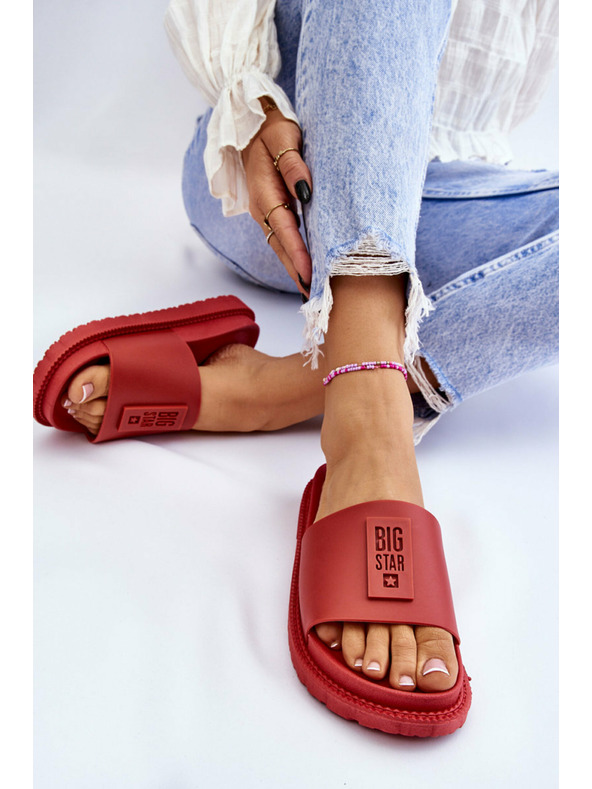BIG STAR SHOES Ženske papuče Big Star crvene