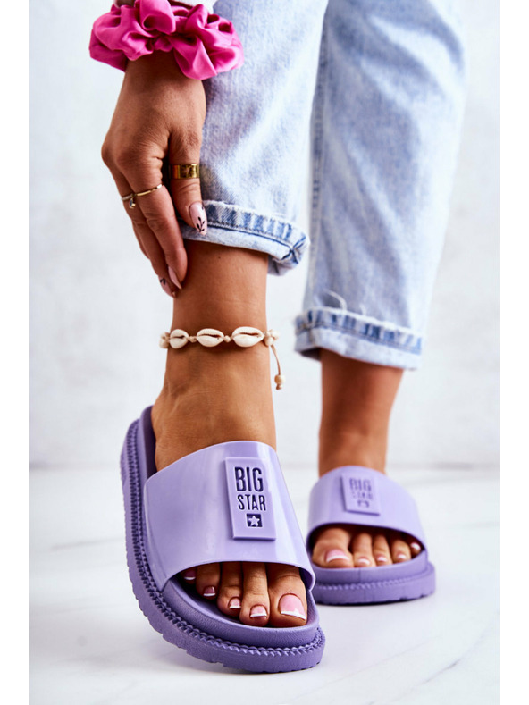 BIG STAR SHOES Ženske modne papuče Big Star - svijetloljubičaste: