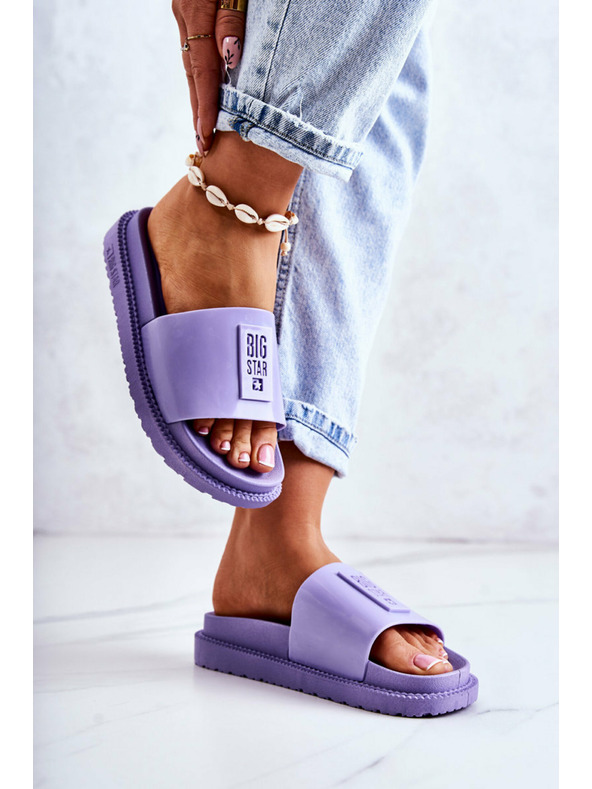 BIG STAR SHOES Ženske modne papuče Big Star - svijetloljubičaste: