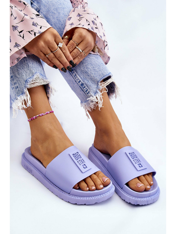 BIG STAR SHOES Ženske modne papuče Big Star - svijetloljubičaste: