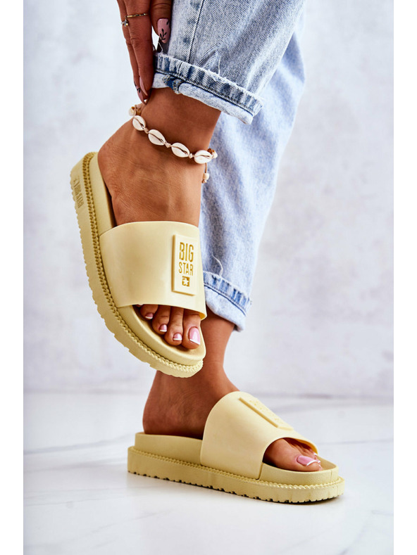 BIG STAR SHOES Ženske papuče Big Star - žute