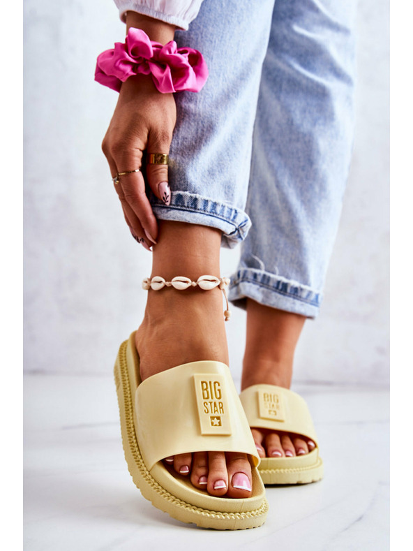 BIG STAR SHOES Ženske papuče Big Star - žute