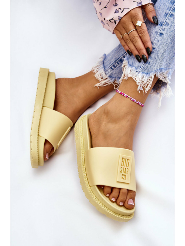 BIG STAR SHOES Ženske papuče Big Star - žute
