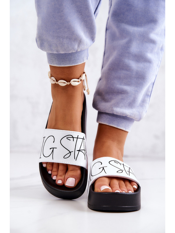 BIG STAR SHOES Ženske papuče Big Star Black and White