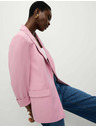 Marks & Spencer Jednostruki blazer, labavi kroj Marks & Spencer ružičasta