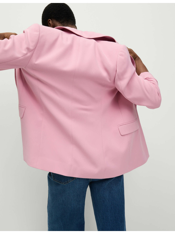 Marks & Spencer Jednostruki blazer, labavi kroj Marks & Spencer ružičasta