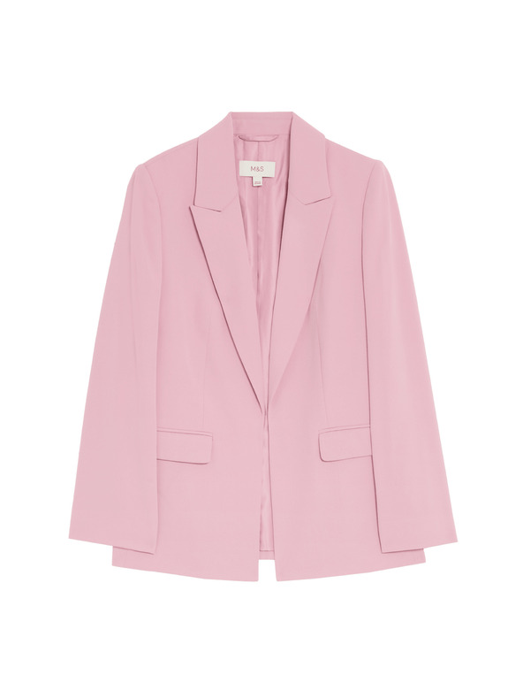 Marks & Spencer Jednostruki blazer, labavi kroj Marks & Spencer ružičasta