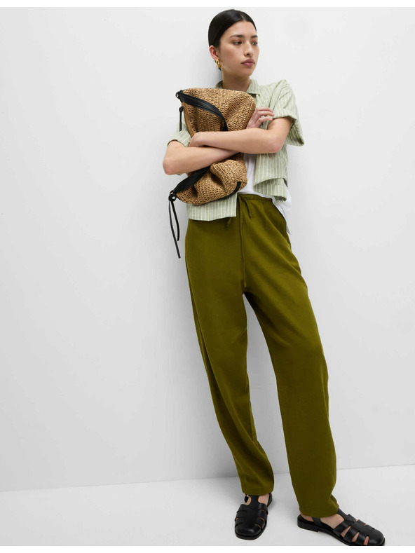 Marks & Spencer Hlače sa steznom trakom, suženim nogavicama i visokim udjelom lana Marks & Spencer