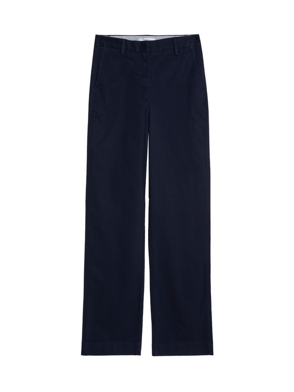 Marks & Spencer Ravne chino hlače s visokim udjelom pamuka Marks & Spencer mornarsko plava